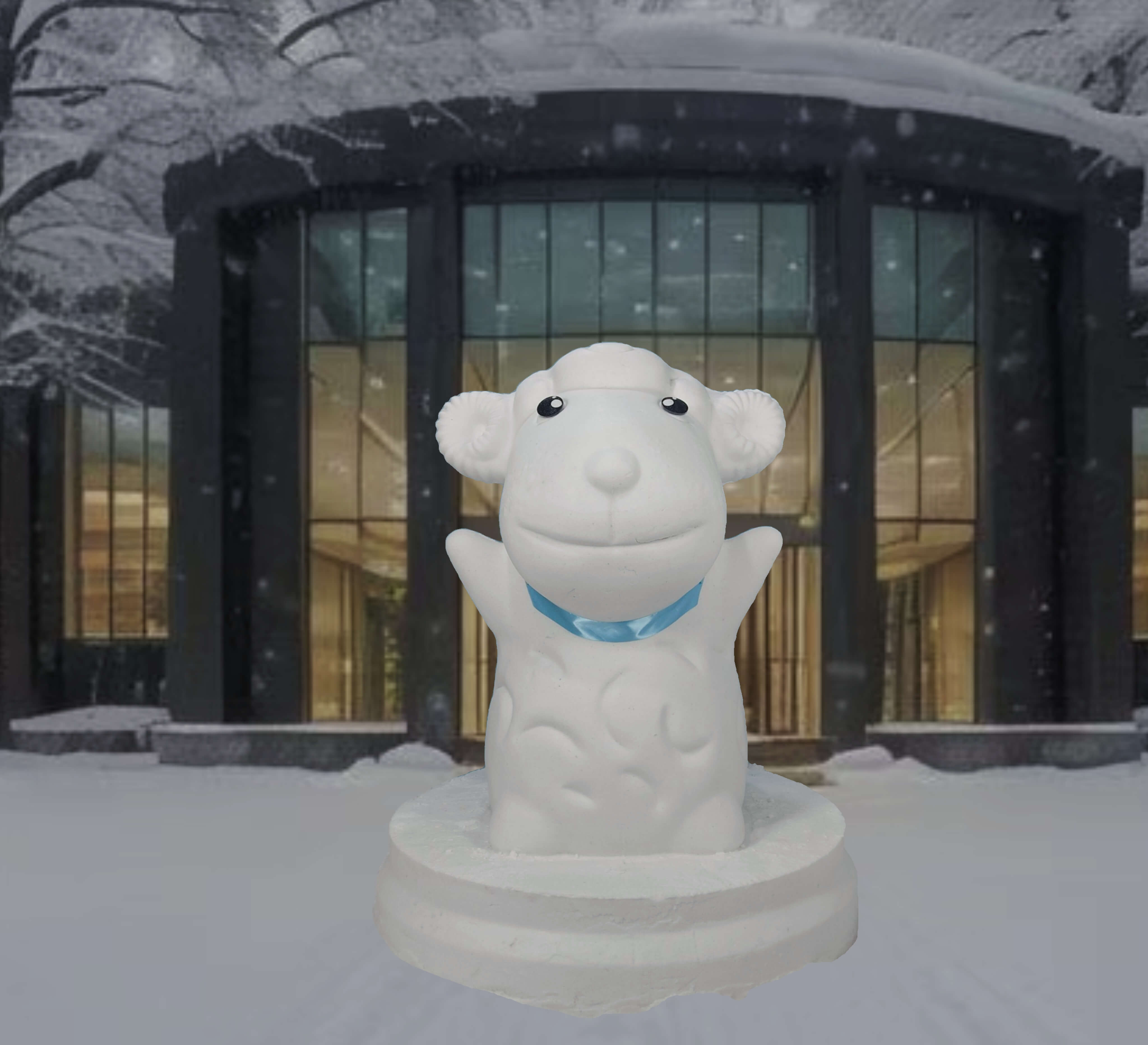 十二生肖羊造型雪人模具