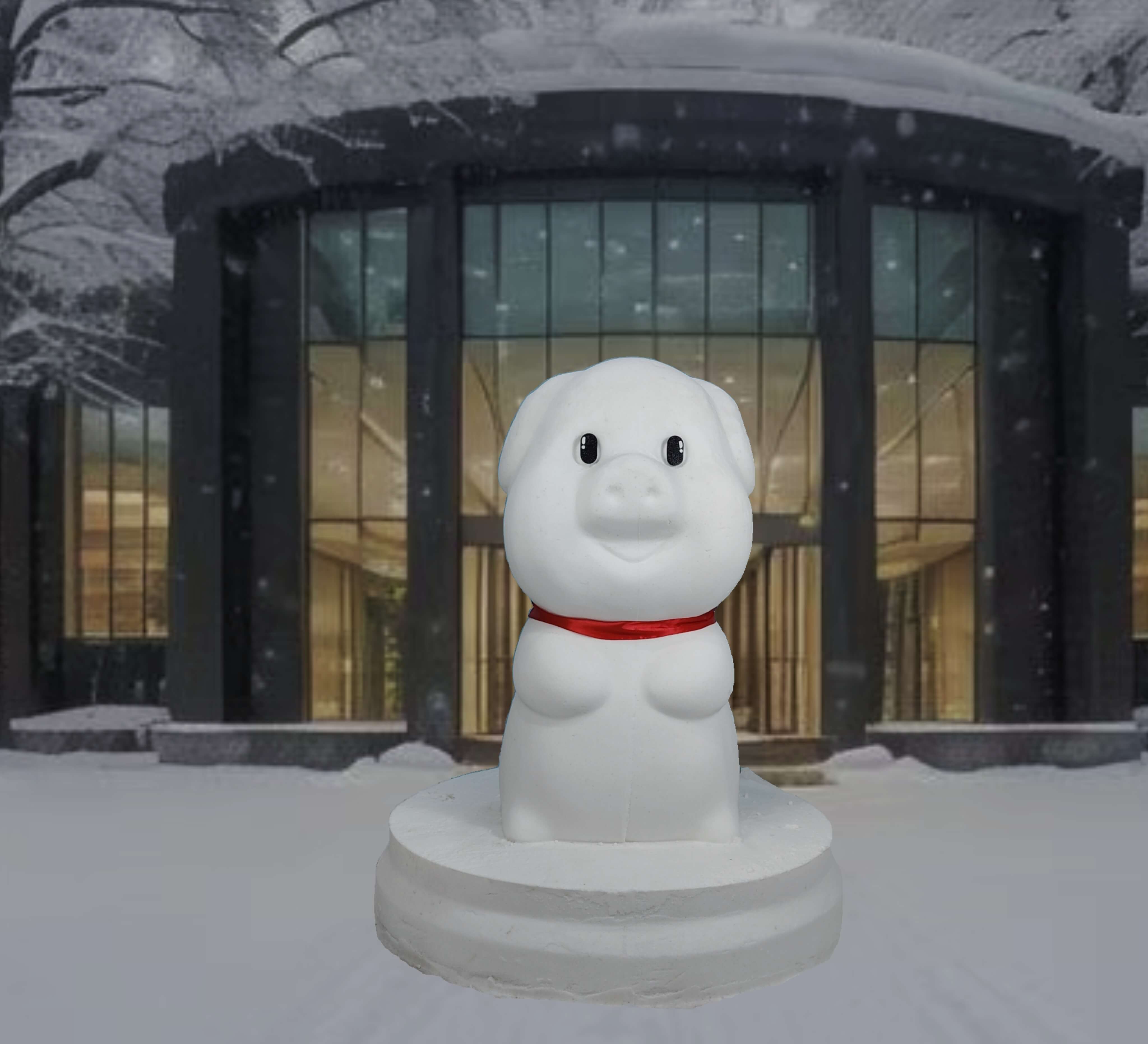 十二生肖猪造型雪人模具